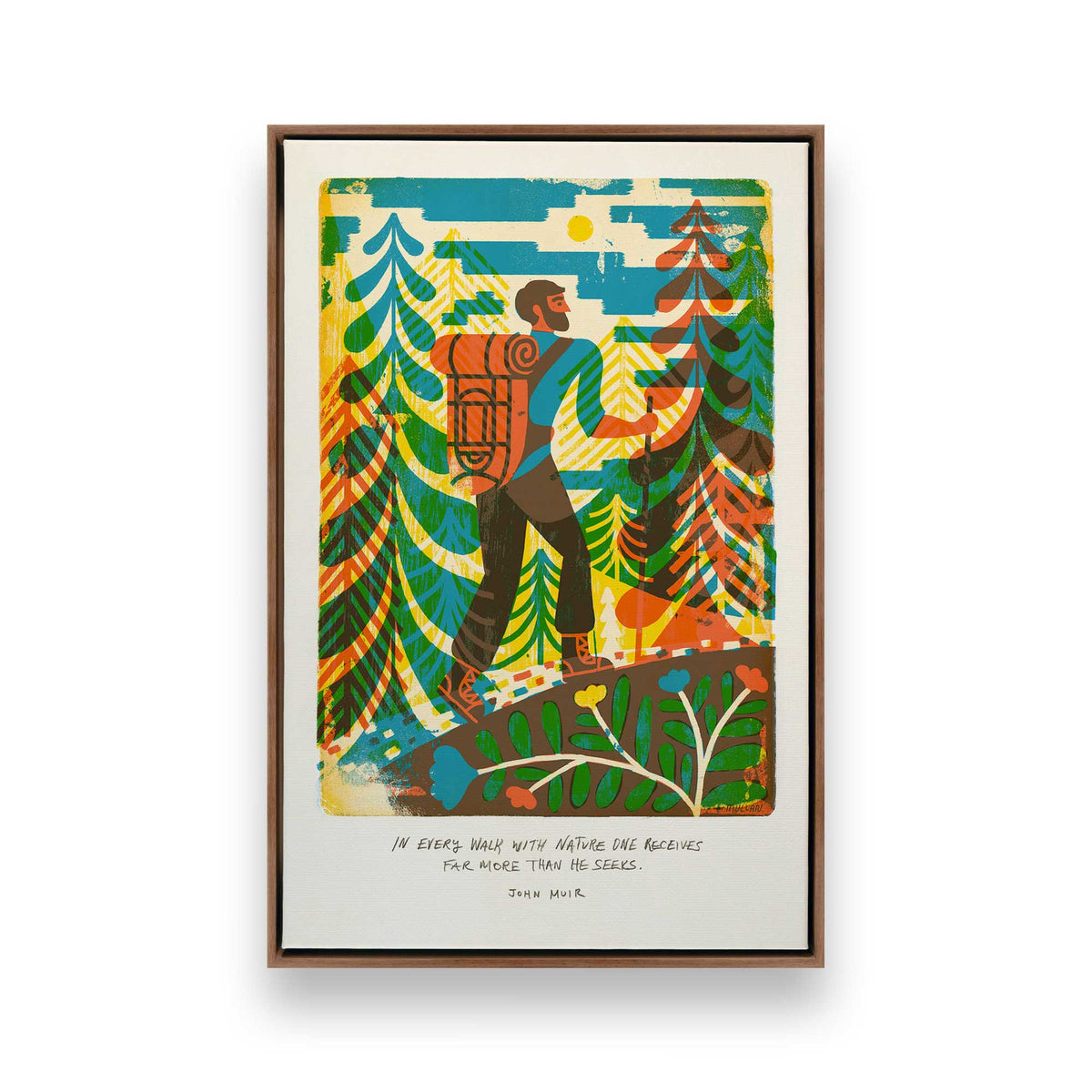 [Color:Walnut], Picture of art in a Walnut frame