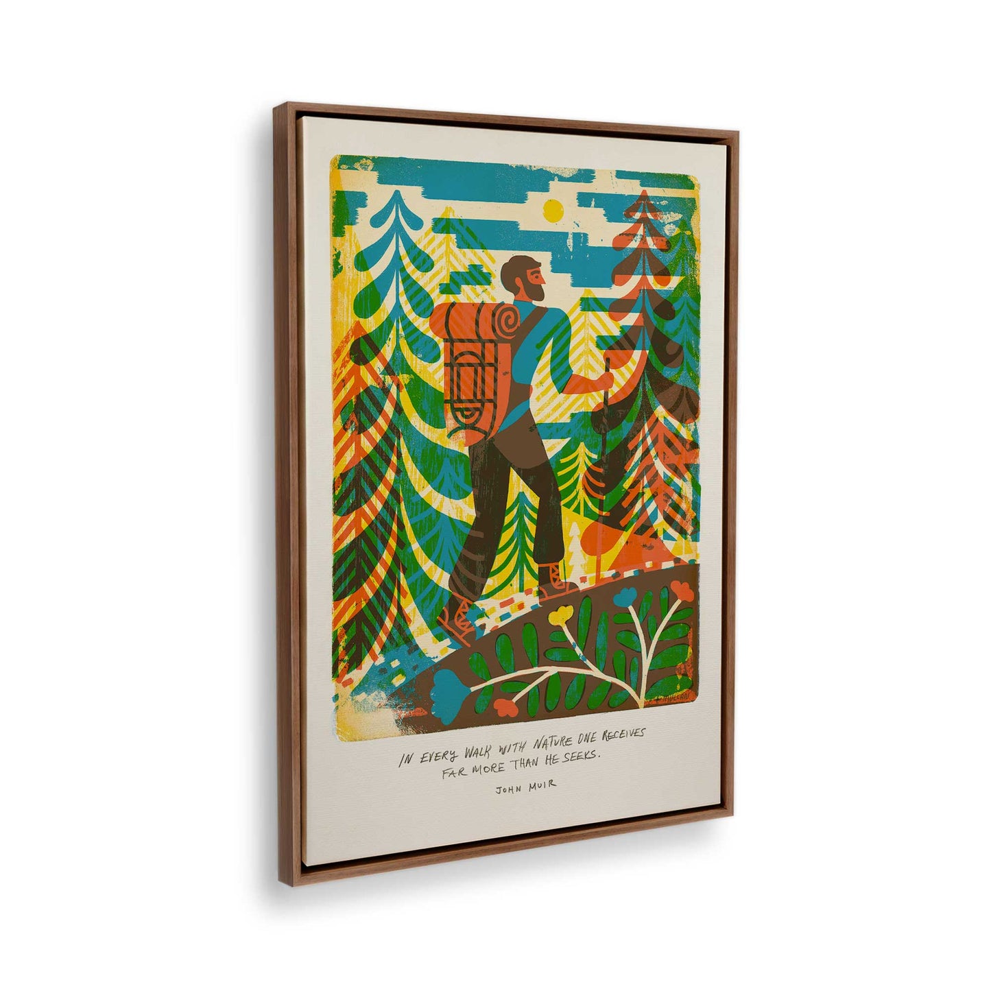 [Color:Walnut], Picture of the corner of the art
