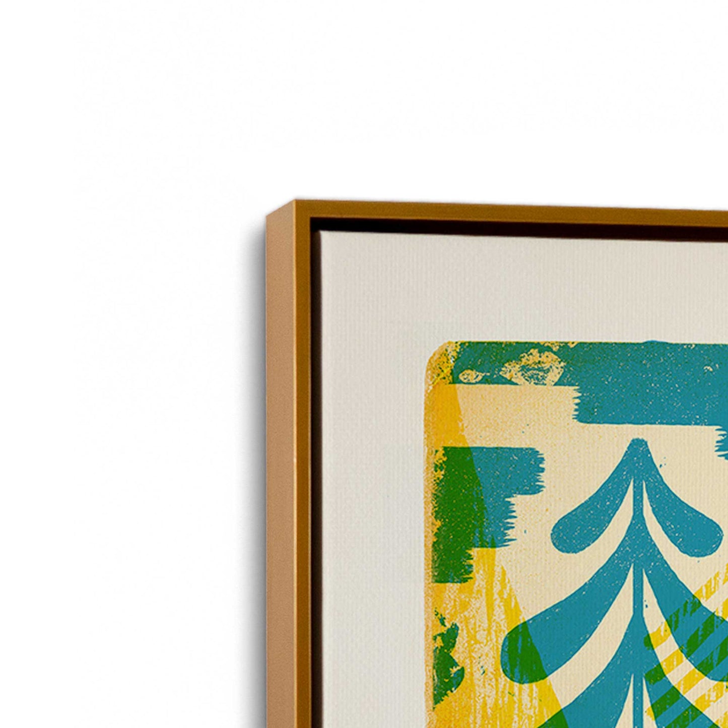 [Color:Polished Gold], Picture of art in a Polished Gold frame at an angle