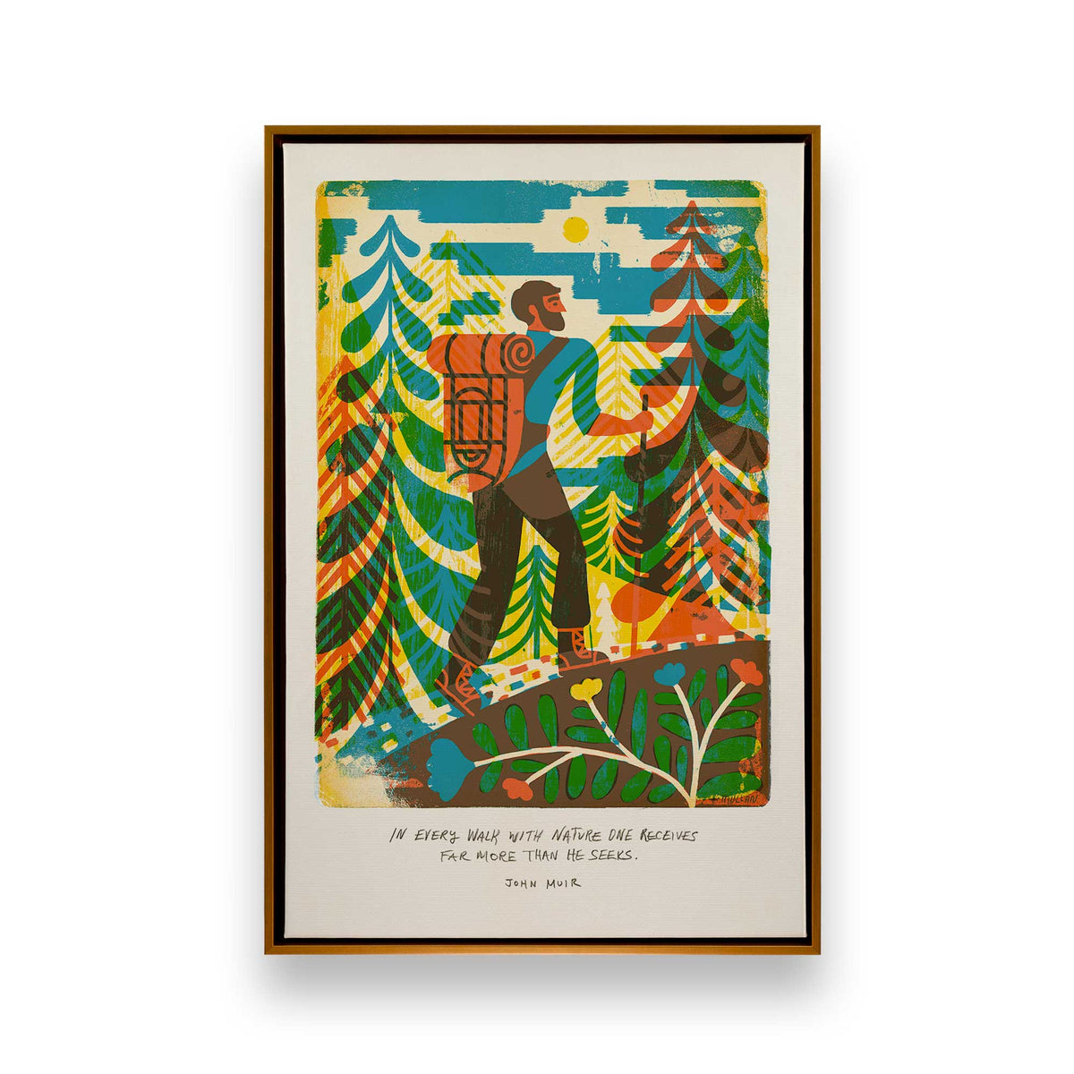 [Color:Polished Gold], Picture of art in a Polished Gold frame