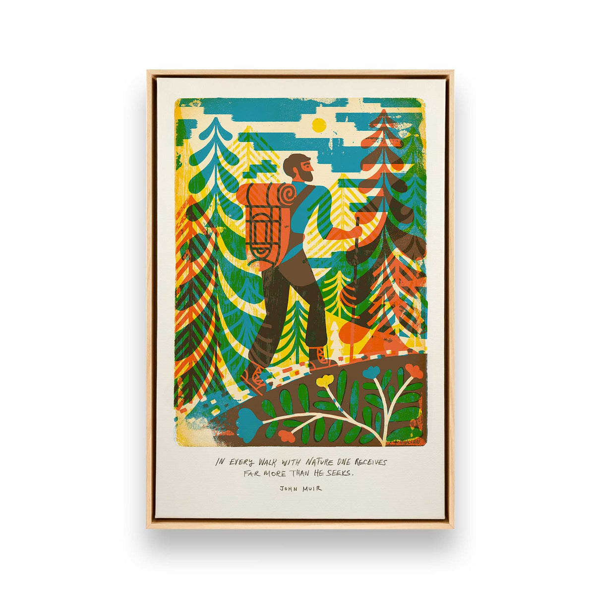 [Color:American Maple], Picture of art in an American Maple frame