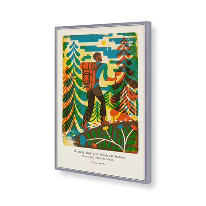 [Color:Polished Chrome], Picture of art in a Polished Chrome frame of the corner
