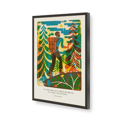 [Color:Satin Black], Picture of art in a Satin Black frame of the corner