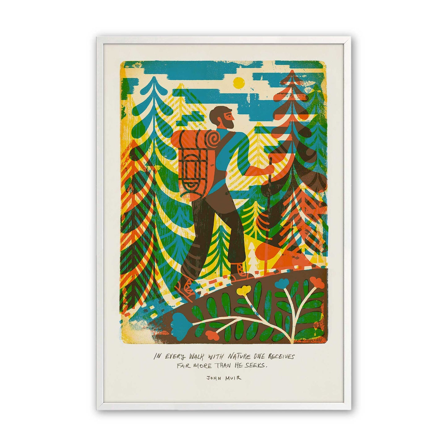 [Color:Opaque White], Picture of art in a Opaque White frame