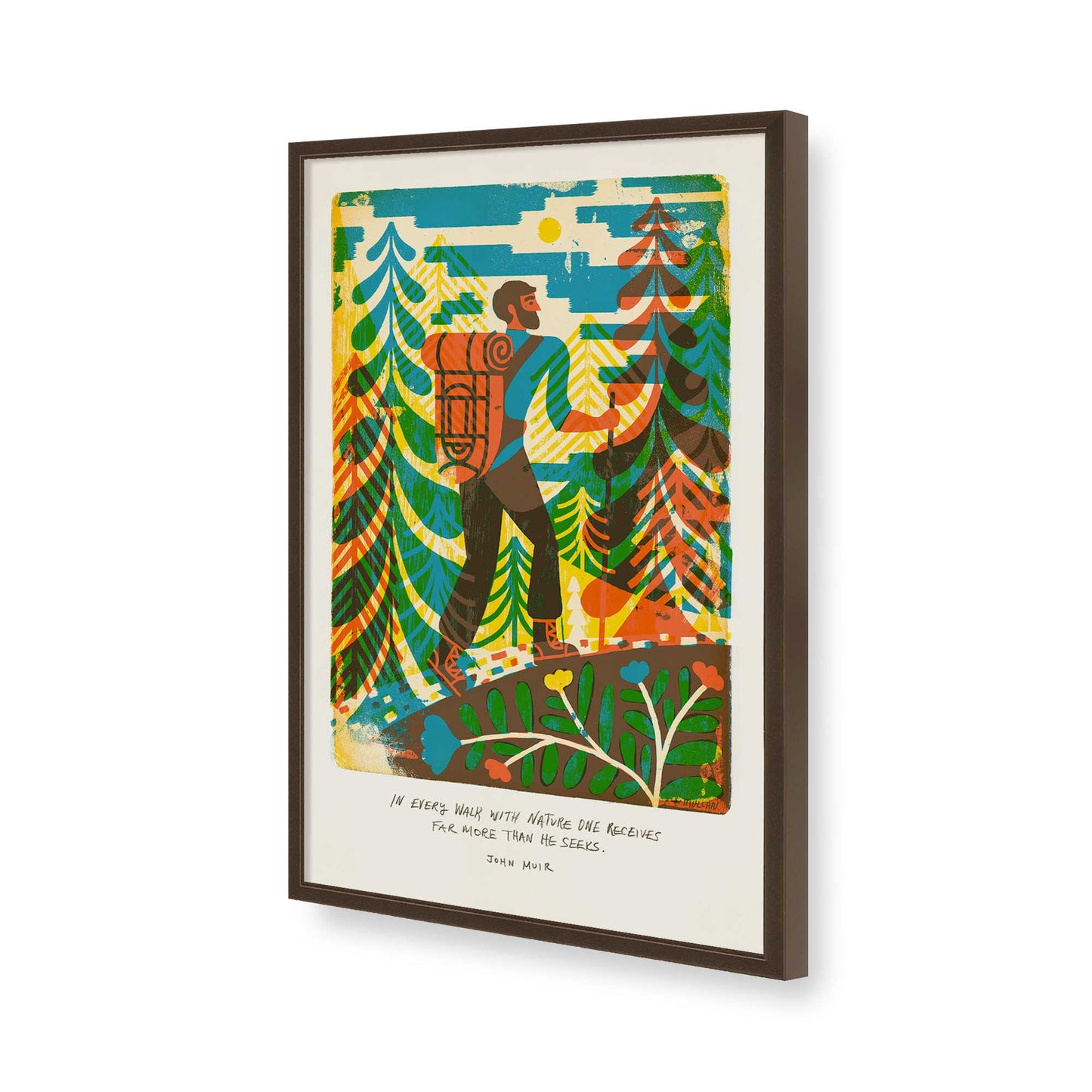 [Color:Belvinder Brown], Picture of art in a Belvinder Brown frame of the corner