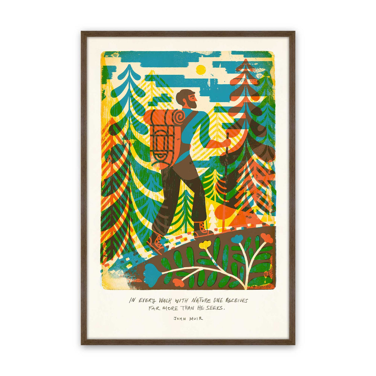 [Color:Walnut], Picture of art in a Walnut frame