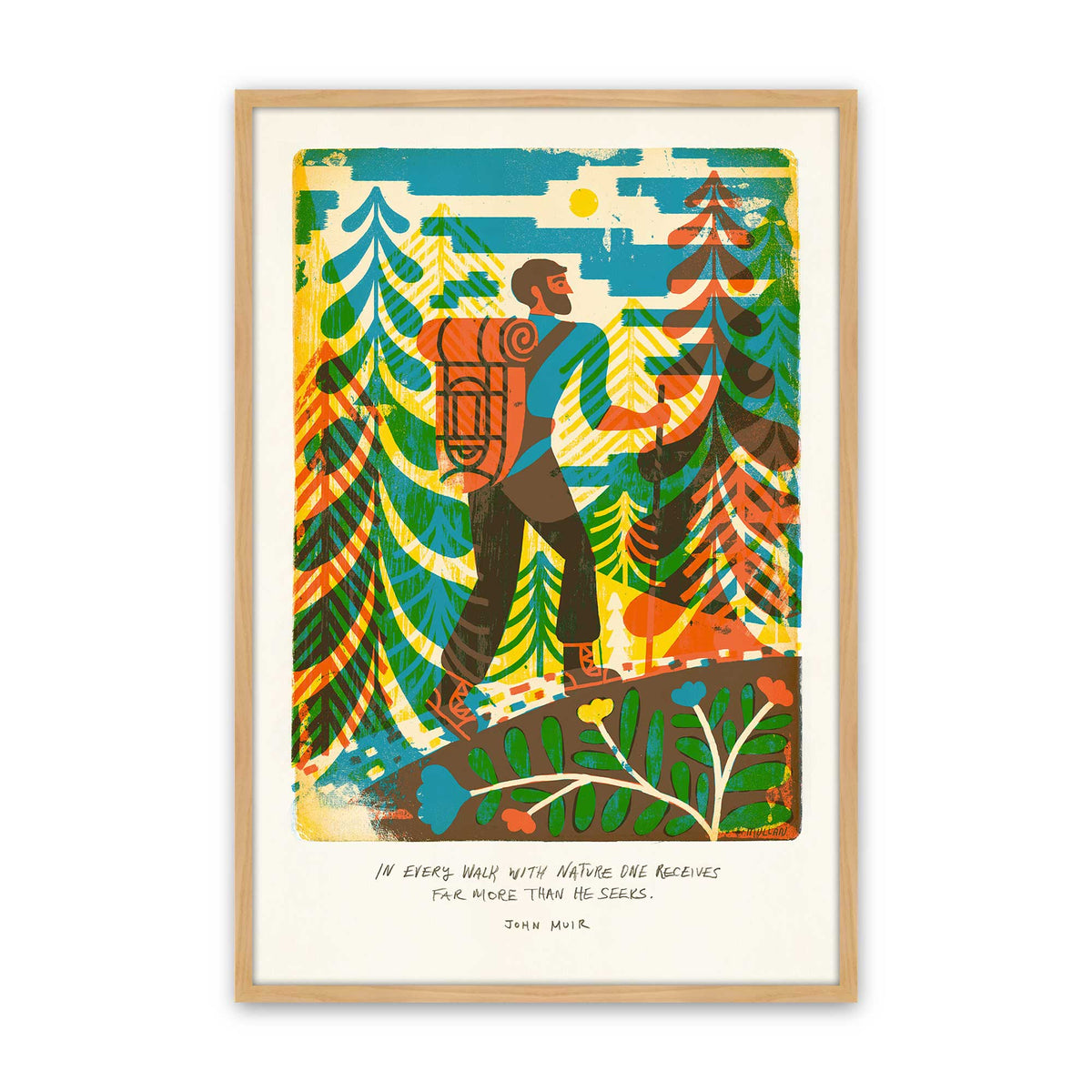 [Color:American Maple], Picture of art in an American Maple frame