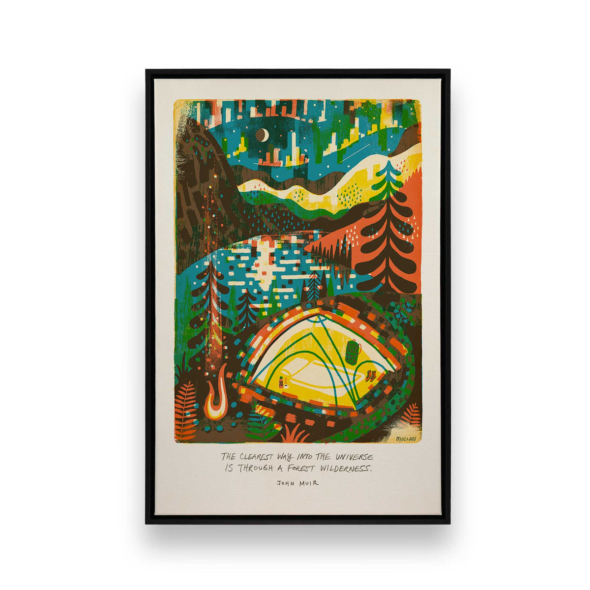 [Color:Satin Black], Picture of art in a Satin Black frame
