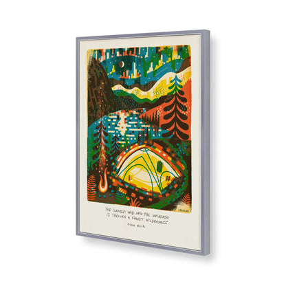 [Color:Polished Chrome], Picture of art in a Polished Chrome frame of the corner