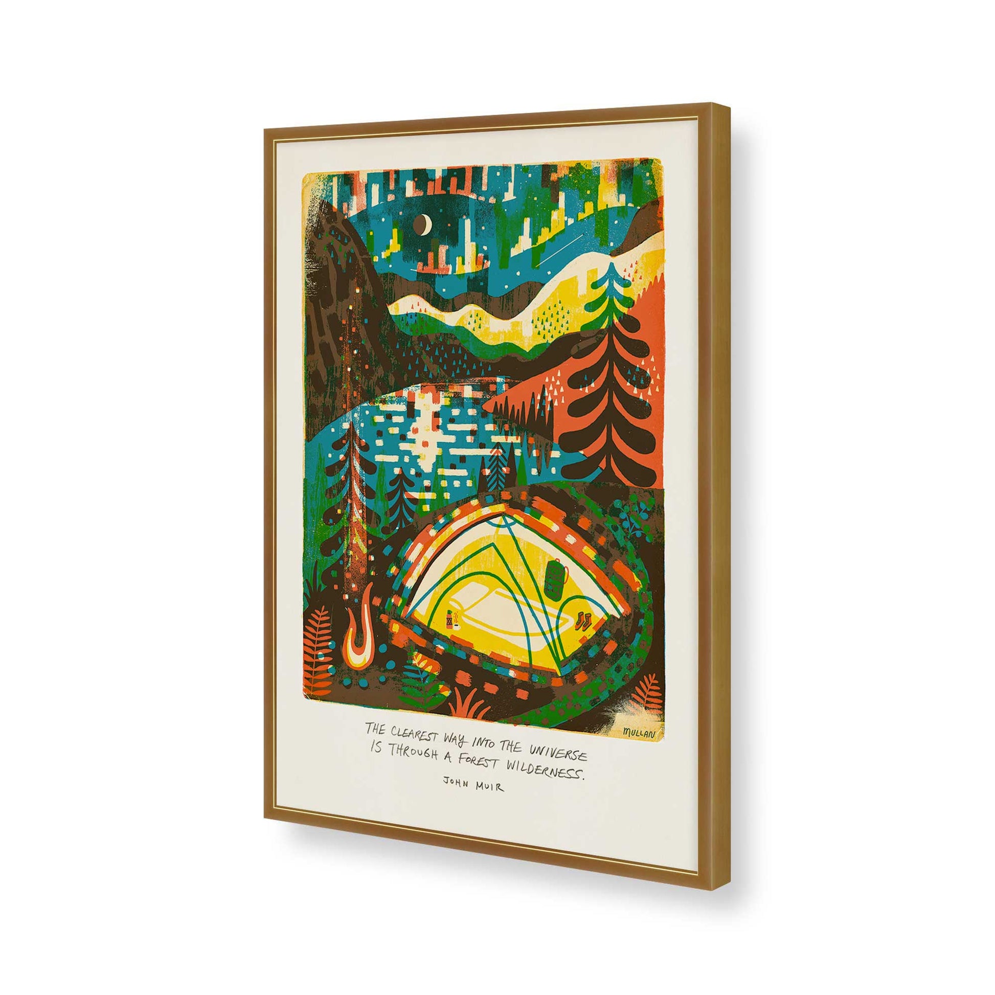 [Color:Polished Gold], Picture of art in a Polished Gold frame of the corner