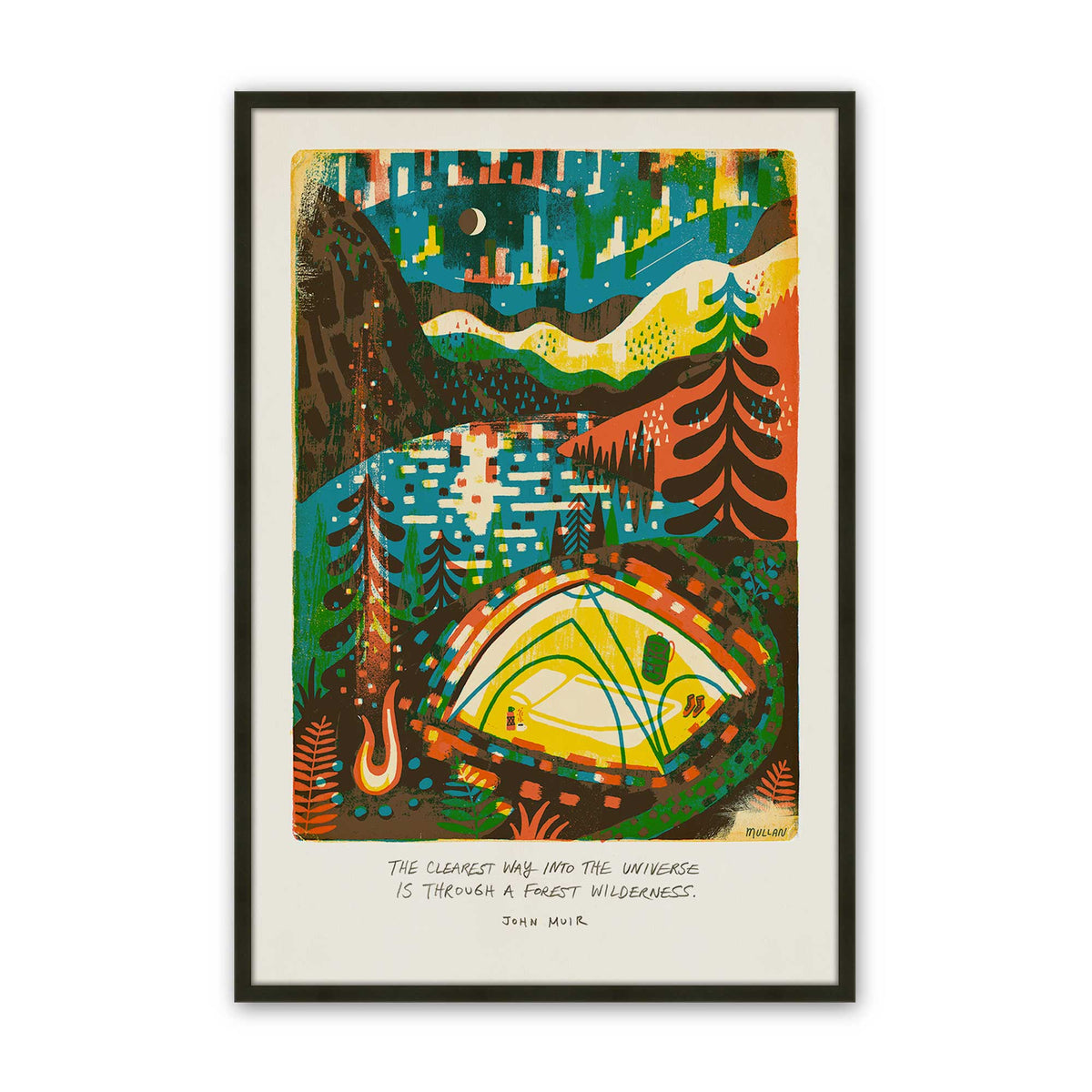 [Color:Satin Black], Picture of art in a Satin Black frame