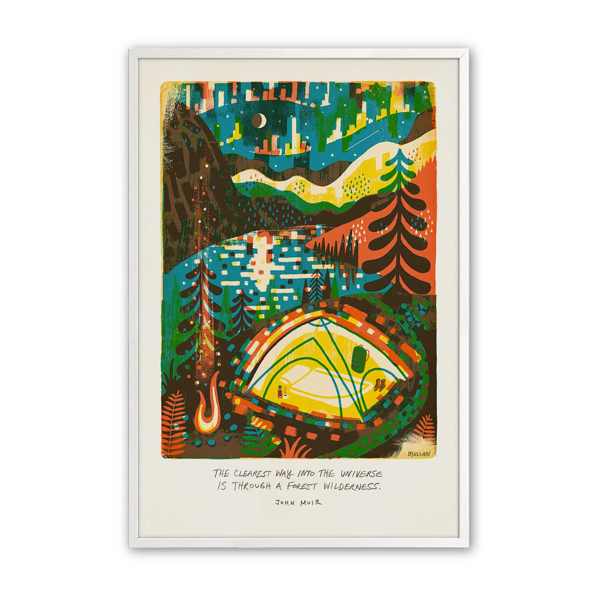[Color:Opaque White], Picture of art in an Opaque White frame