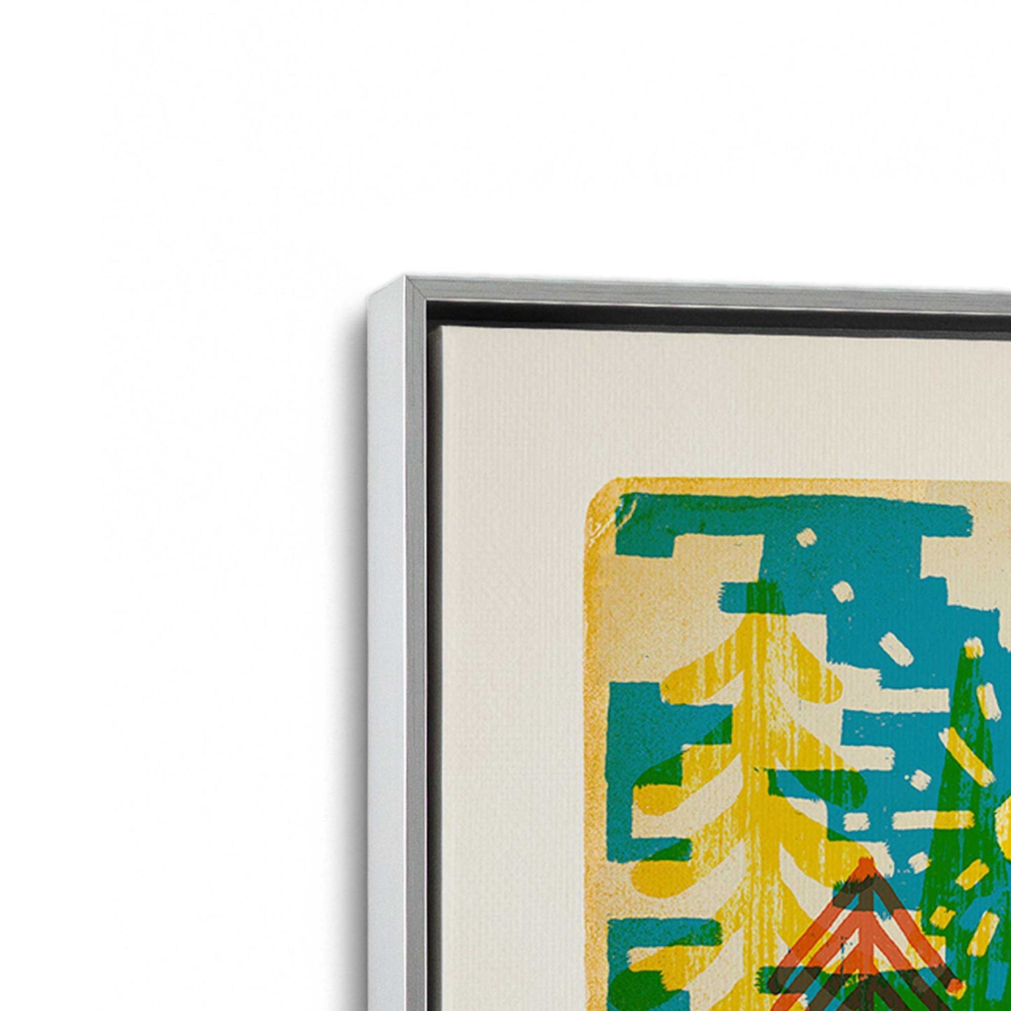 [Color:Polished Chrome], Picture of art in a Polished Chrome frame at an angle