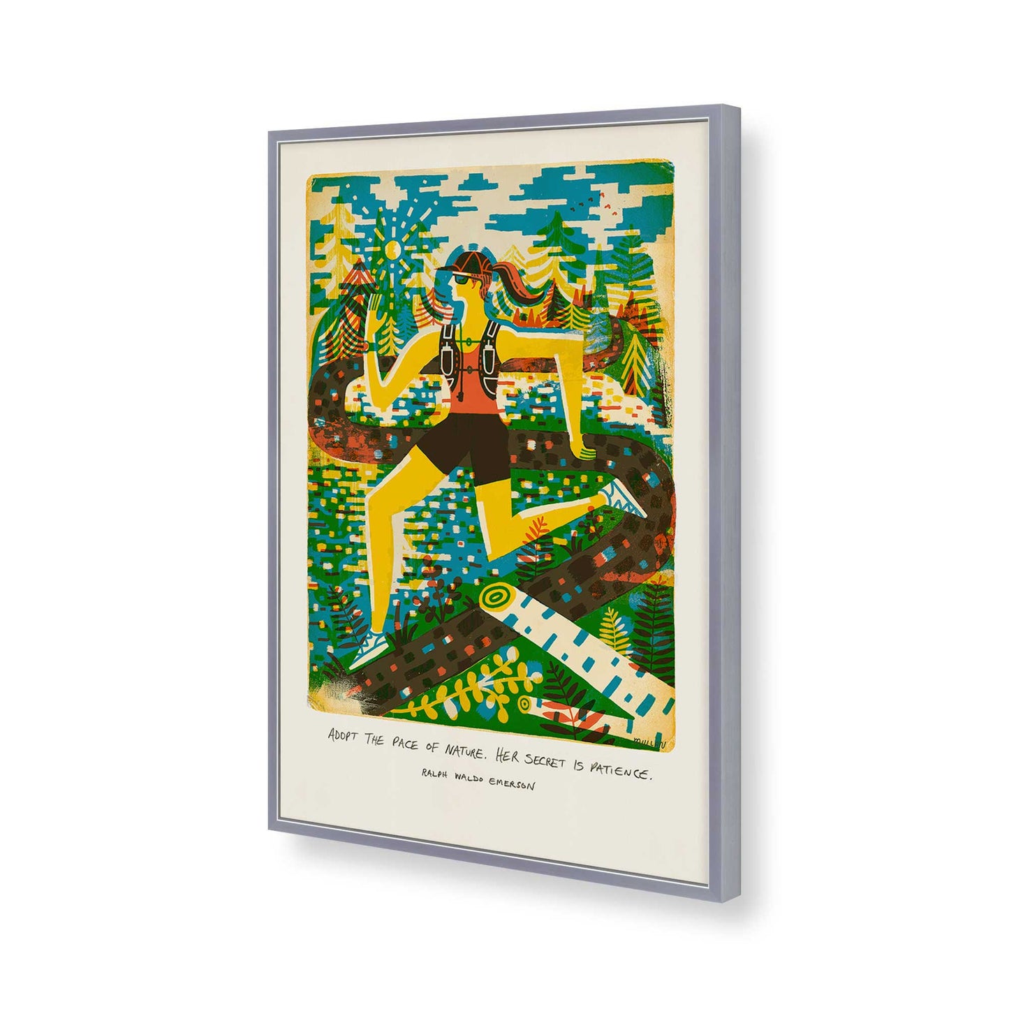[Color:Polished Chrome], Picture of art in a Polished Chrome frame of the corner