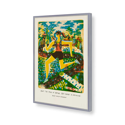 [Color:Polished Chrome], Picture of art in a Polished Chrome frame of the corner