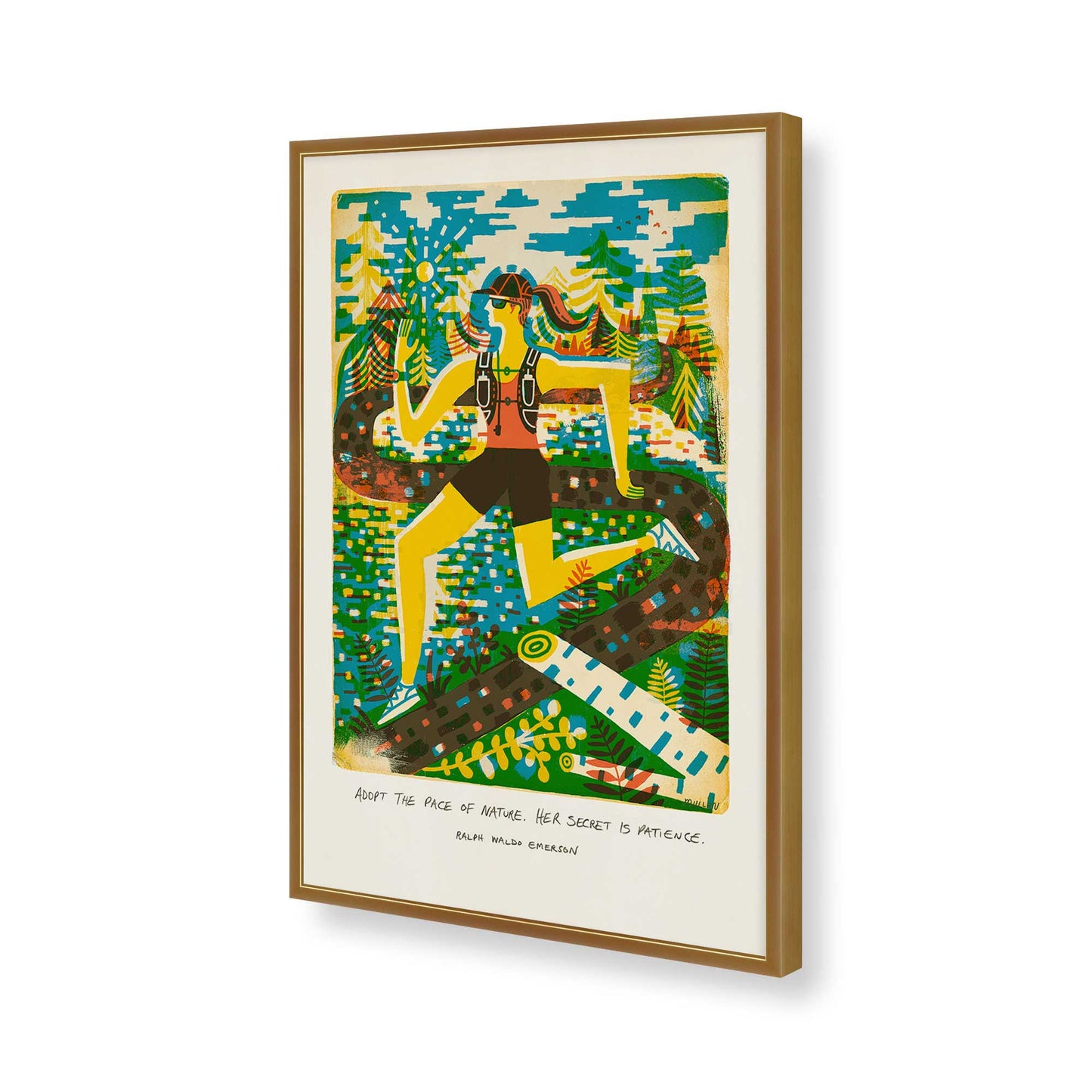 [Color:Polished Gold], Picture of art in a Polished Gold frame of the corner