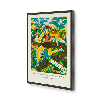[Color:Satin Black], Picture of art in a Satin Black frame of the corner