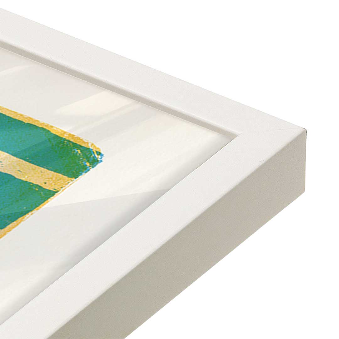 [Color:Opaque White], Picture of art in a Opaque White frame at an angle