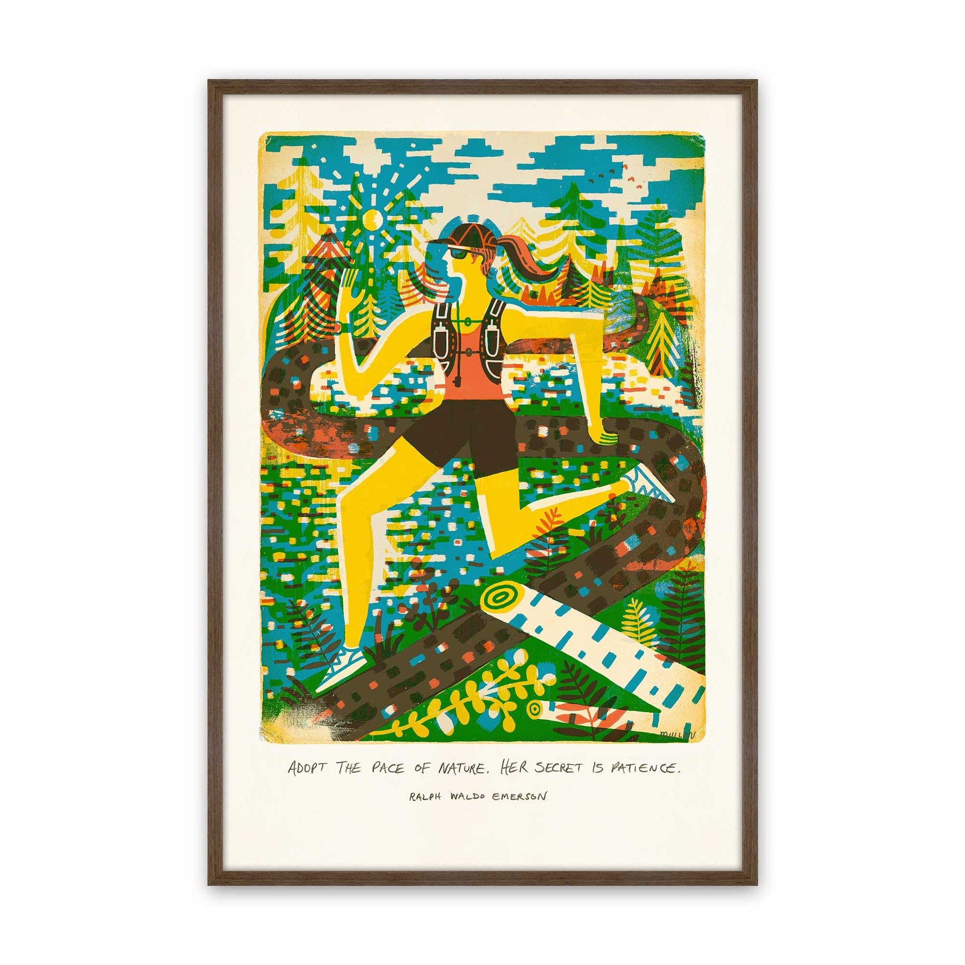 [Color:Walnut], Picture of art in a Walnut frame