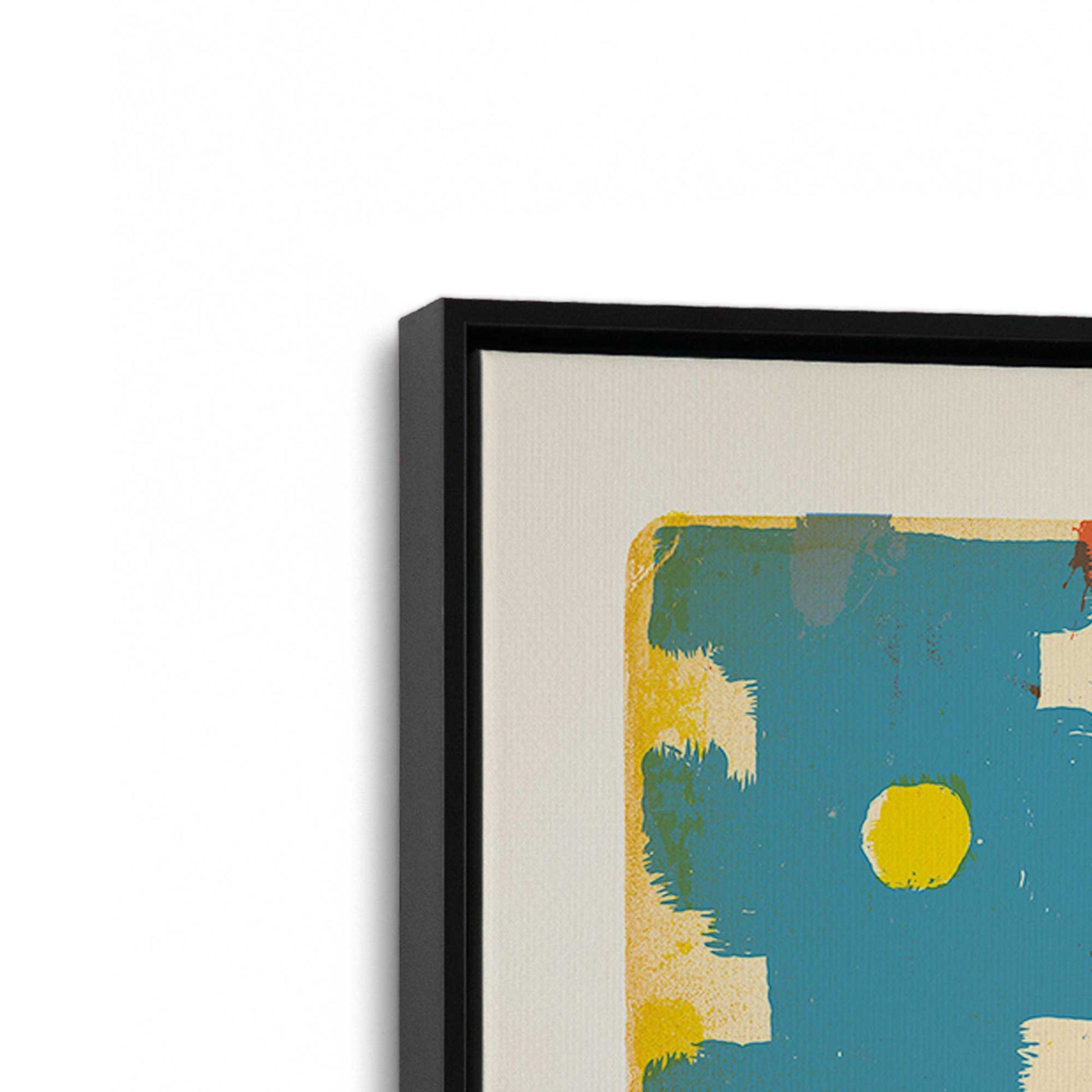 [Color:Satin Black], Picture of art in a Satin Black frame at an angle
