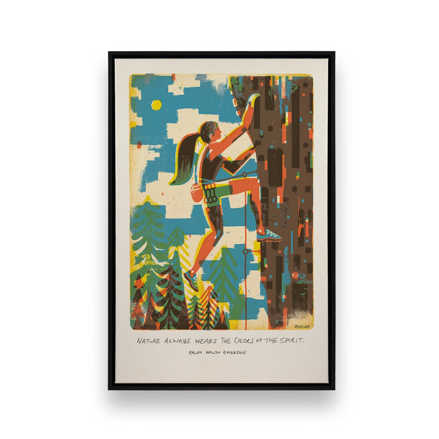 [Color:Satin Black], Picture of art in a Satin Black frame