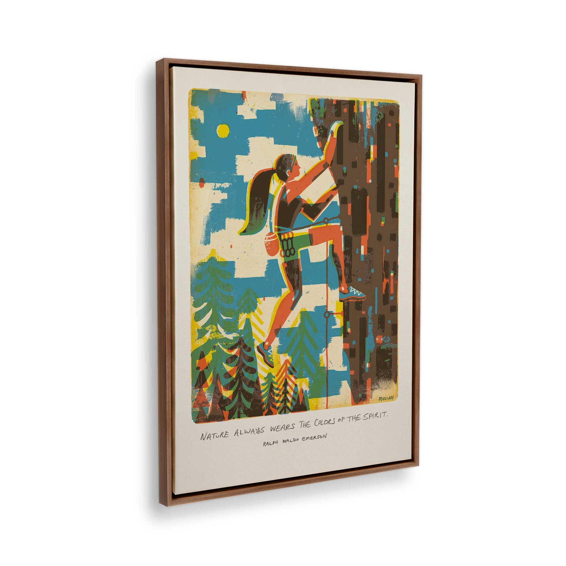 [Color:Walnut], Picture of the corner of the art