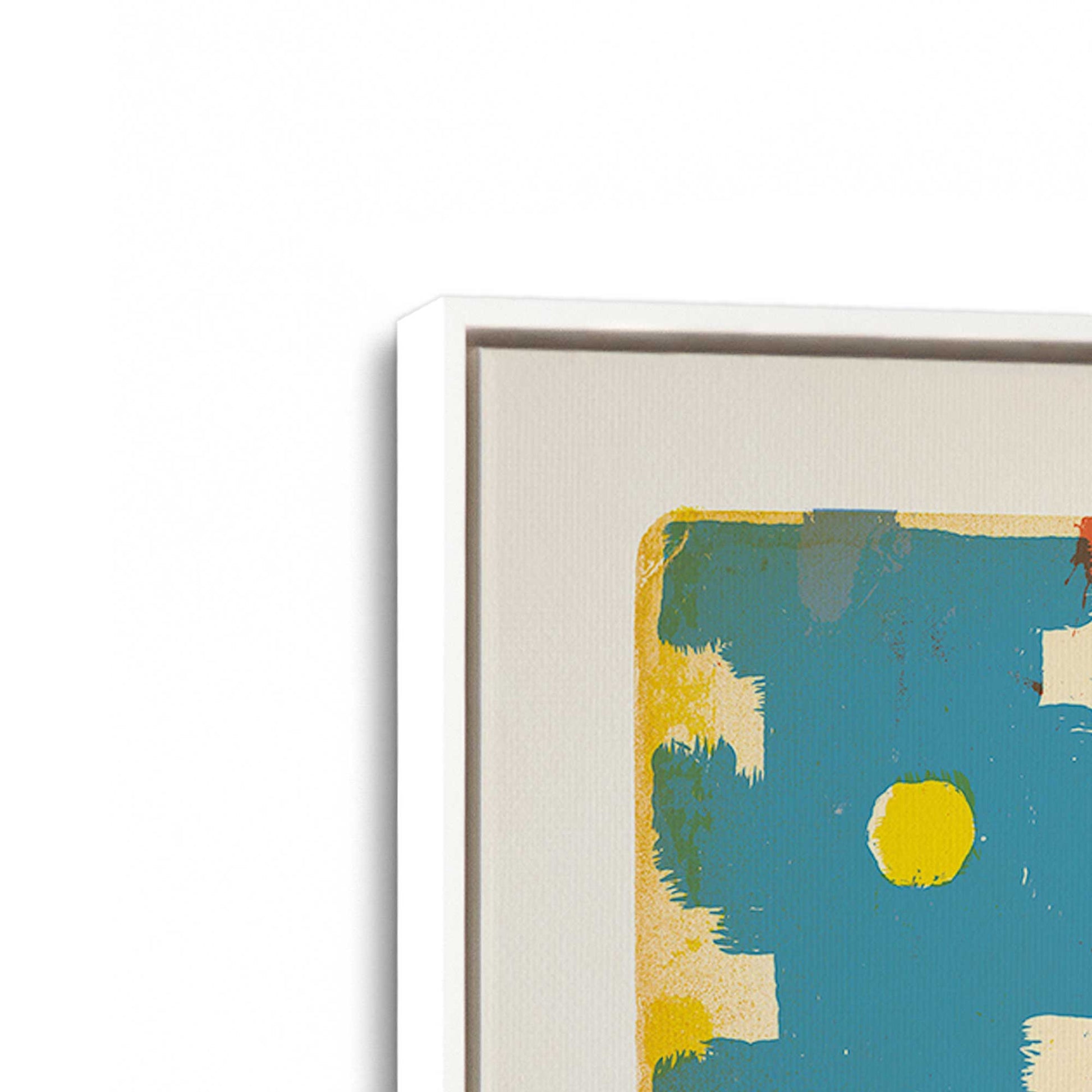 [Color:Opaque White], Picture of art in a White frame at an angle