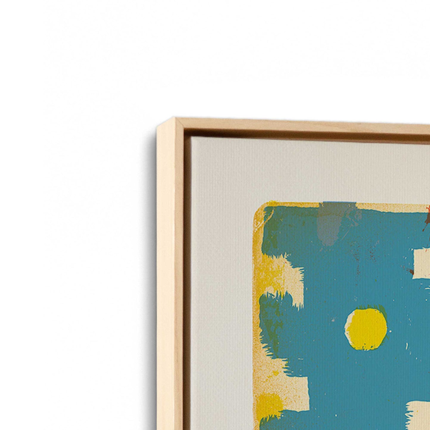 [Color:American Maple], Picture of art in a American Maple frame at an angle