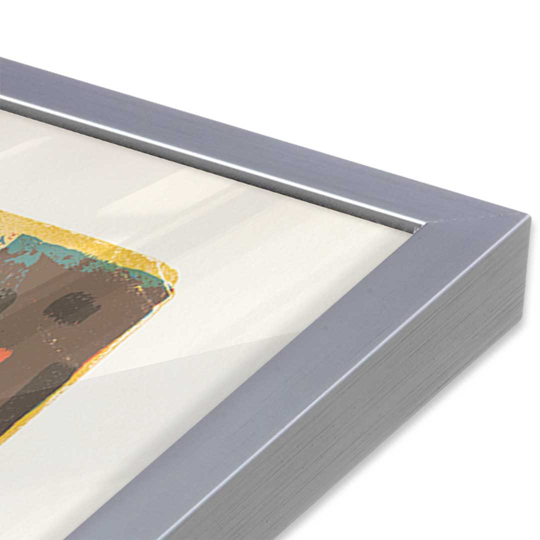 [Color:Polished Chrome], Picture of art in a Polished Chrome frame at an angle