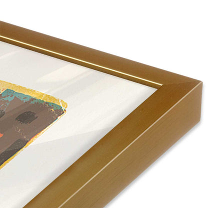 [Color:Polished Gold], Picture of art in a Polished Gold frame at an angle