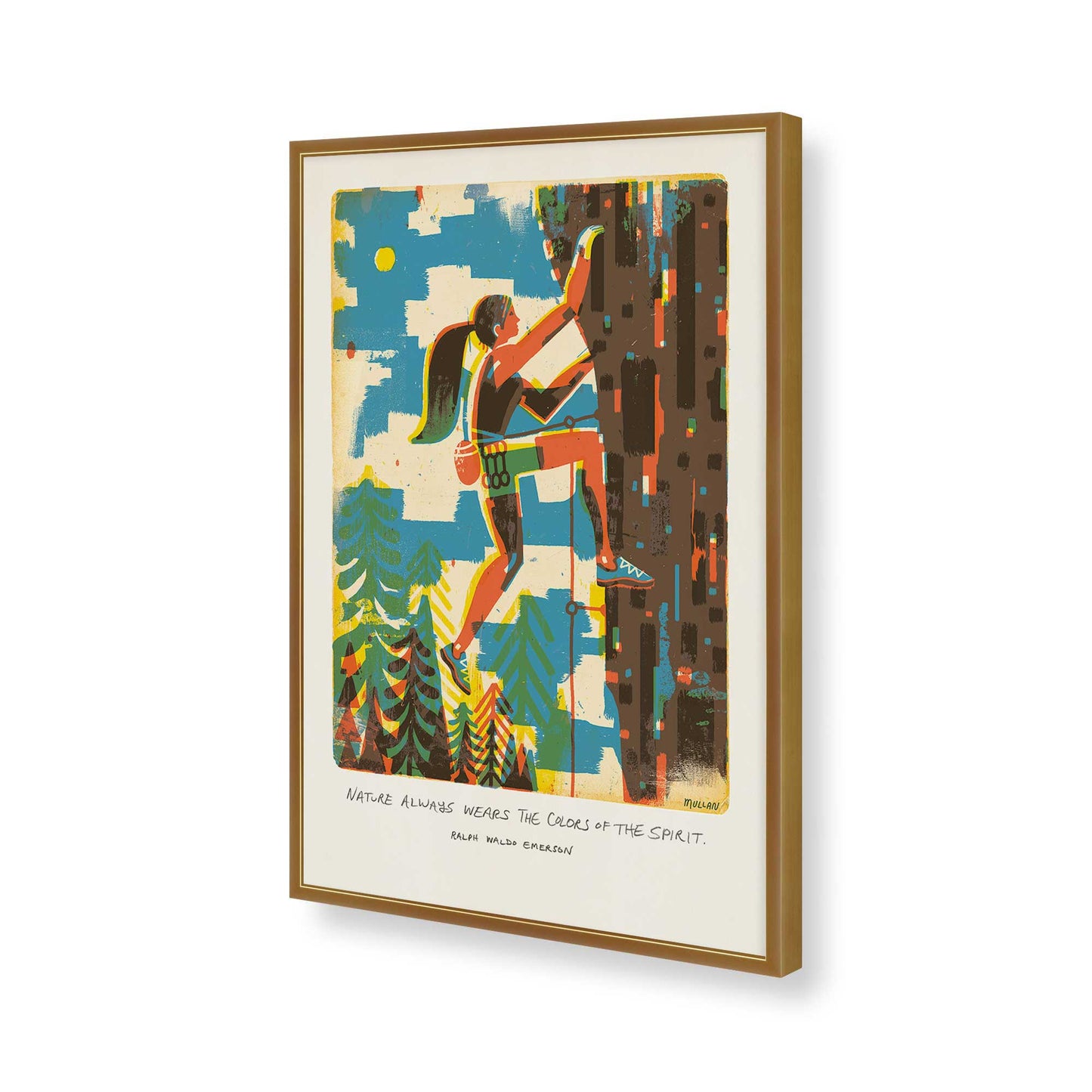 [Color:Polished Gold], Picture of art in a Polished Gold frame of the corner