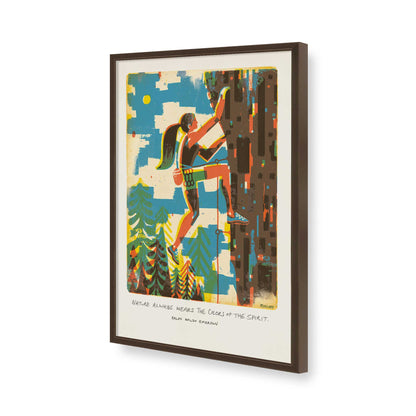 [Color:Brown], Picture of art in a Brown frame of the corner