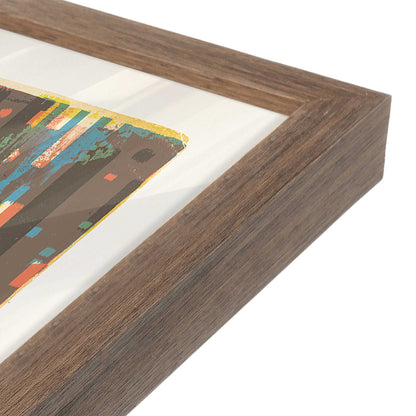 [Color:Walnut], Picture of art in a Walnut frame at an angle