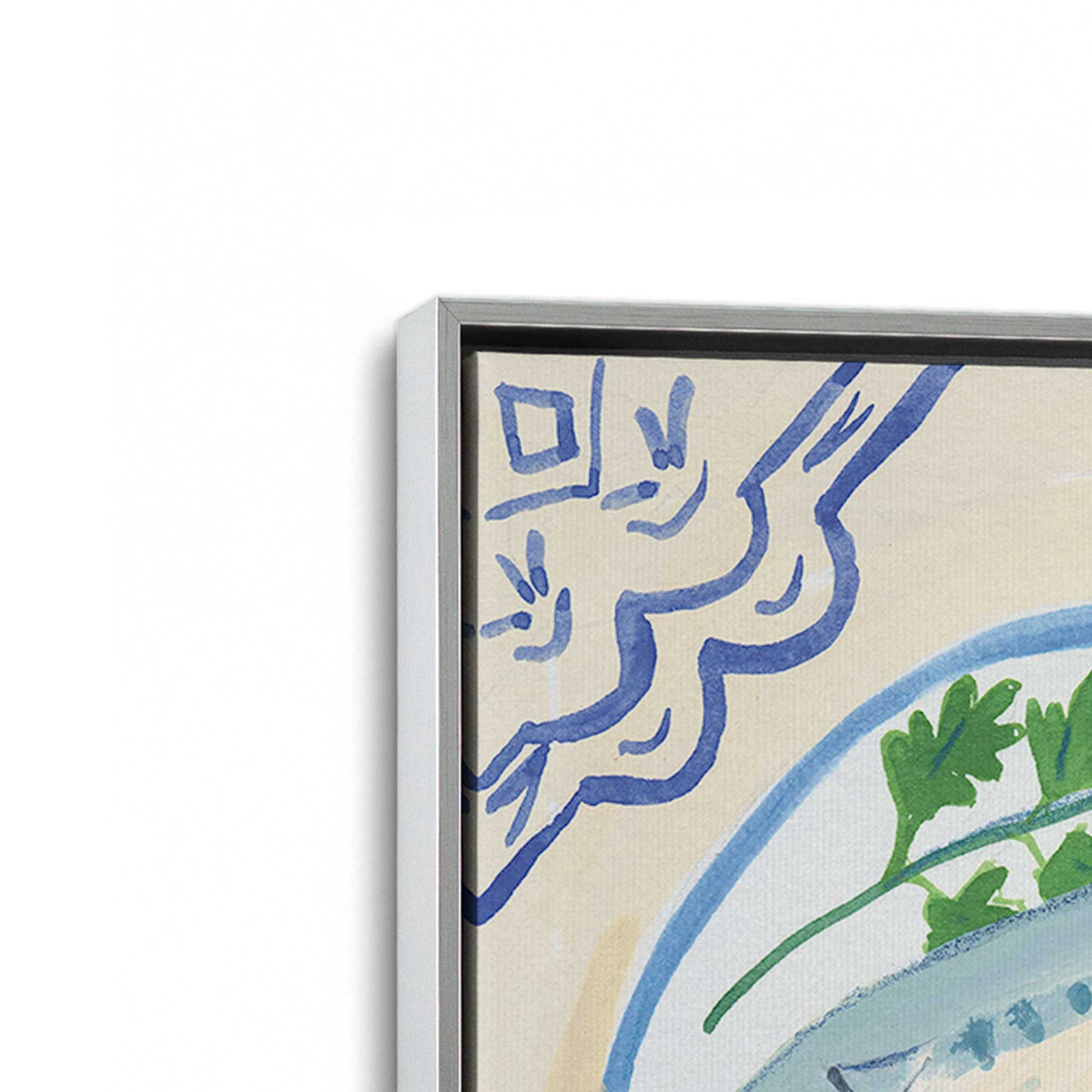 [Color:Polished Chrome], Picture of art in a Polished Chrome frame at an angle