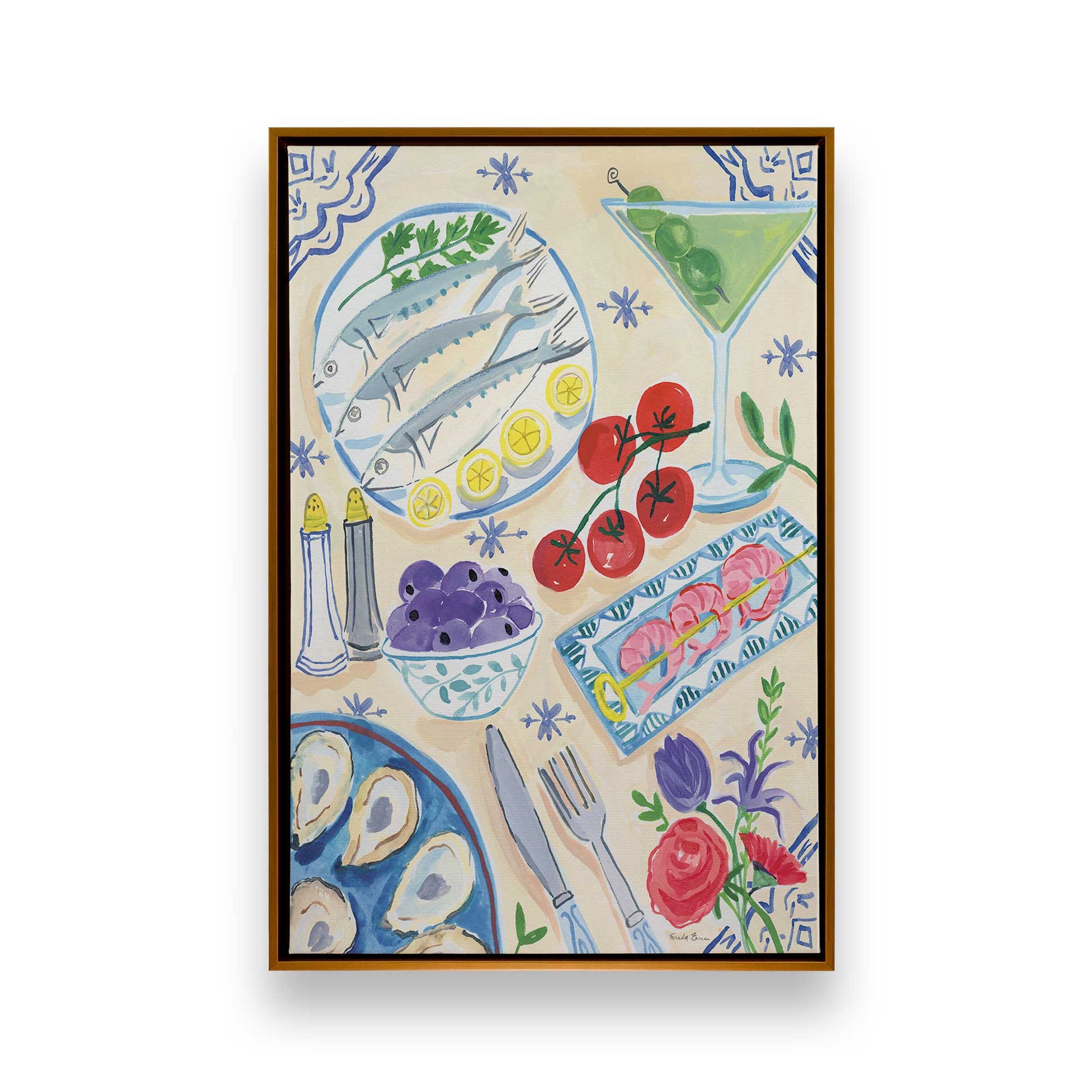 [Color:Polished Gold], Picture of art in a Polished Gold frame