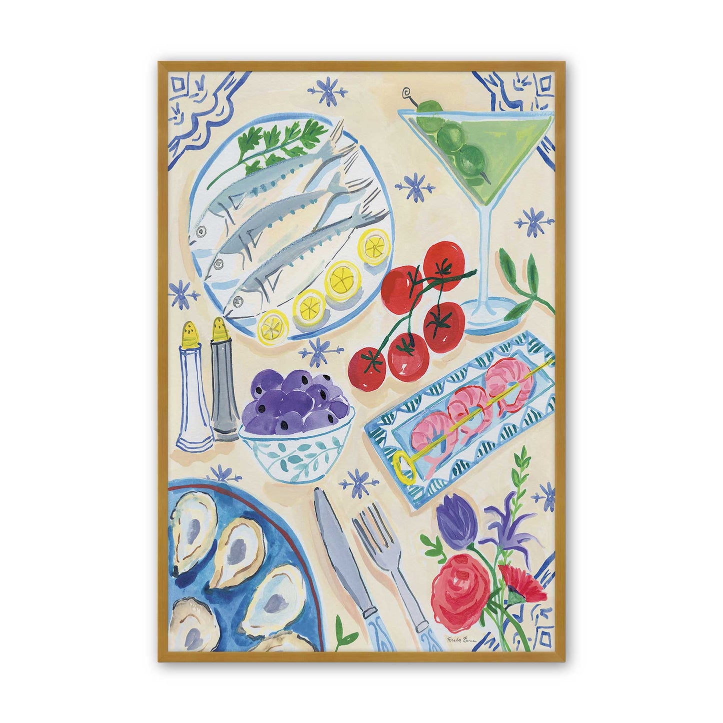 [Color:Polished Gold], Picture of art in a Polished Gold frame