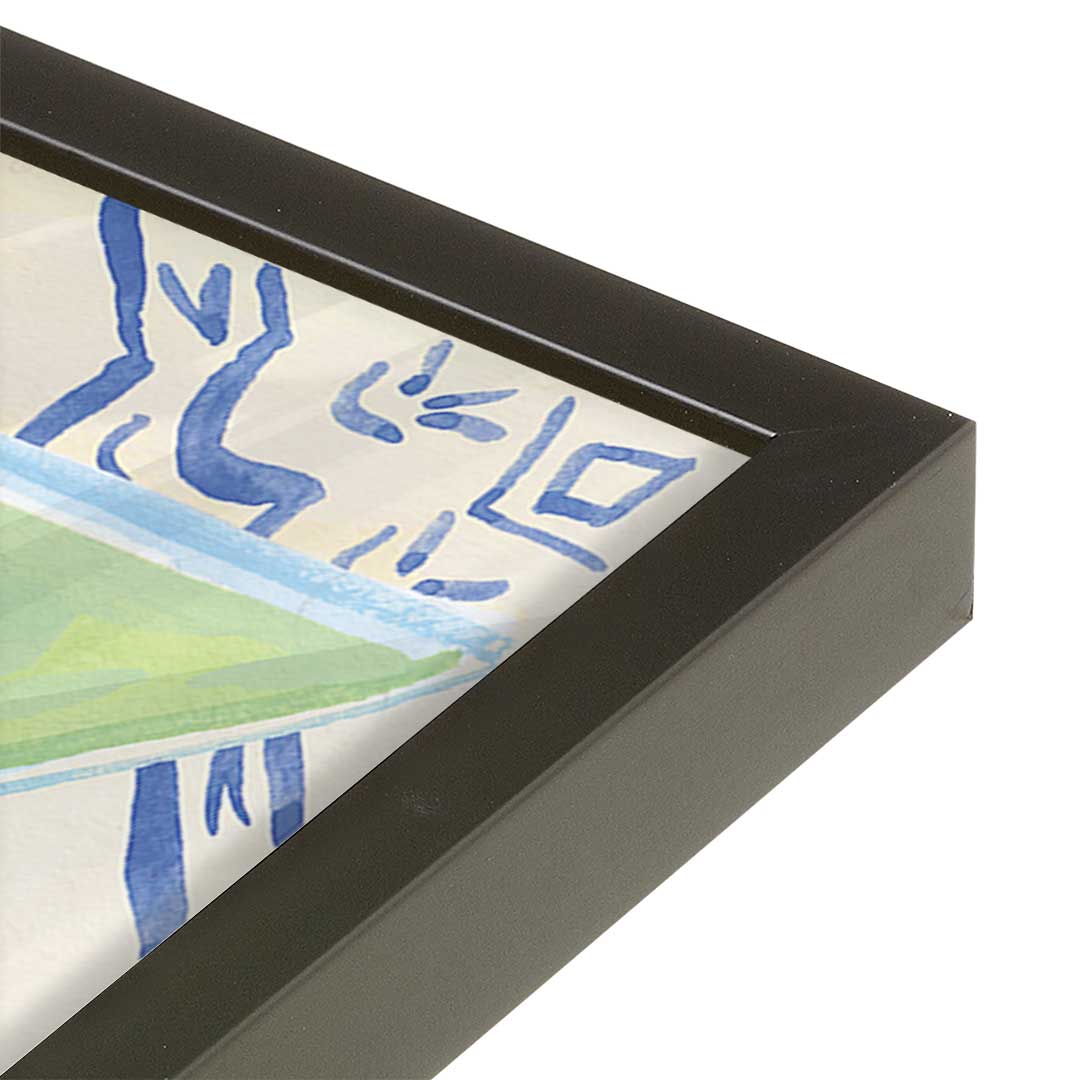 [Color:Satin Black], Picture of art in a Satin Black frame at an angle