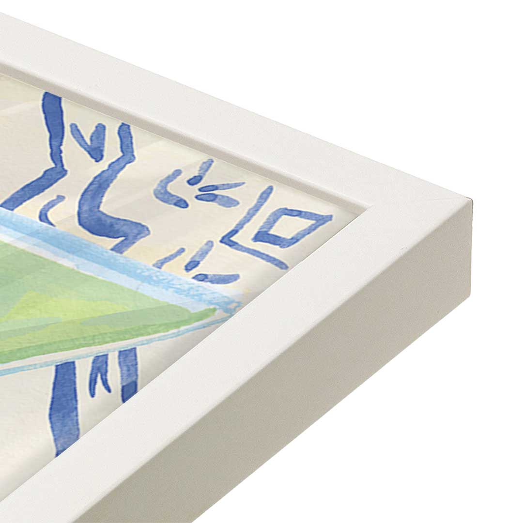 [Color:Opaque White], Picture of art in a Opaque White frame at an angle