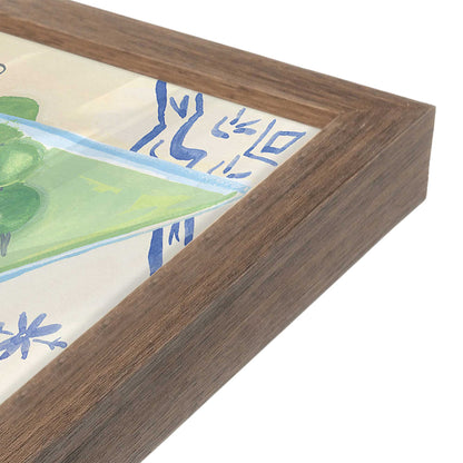 [Color:Walnut], Picture of art in a Walnut frame at an angle