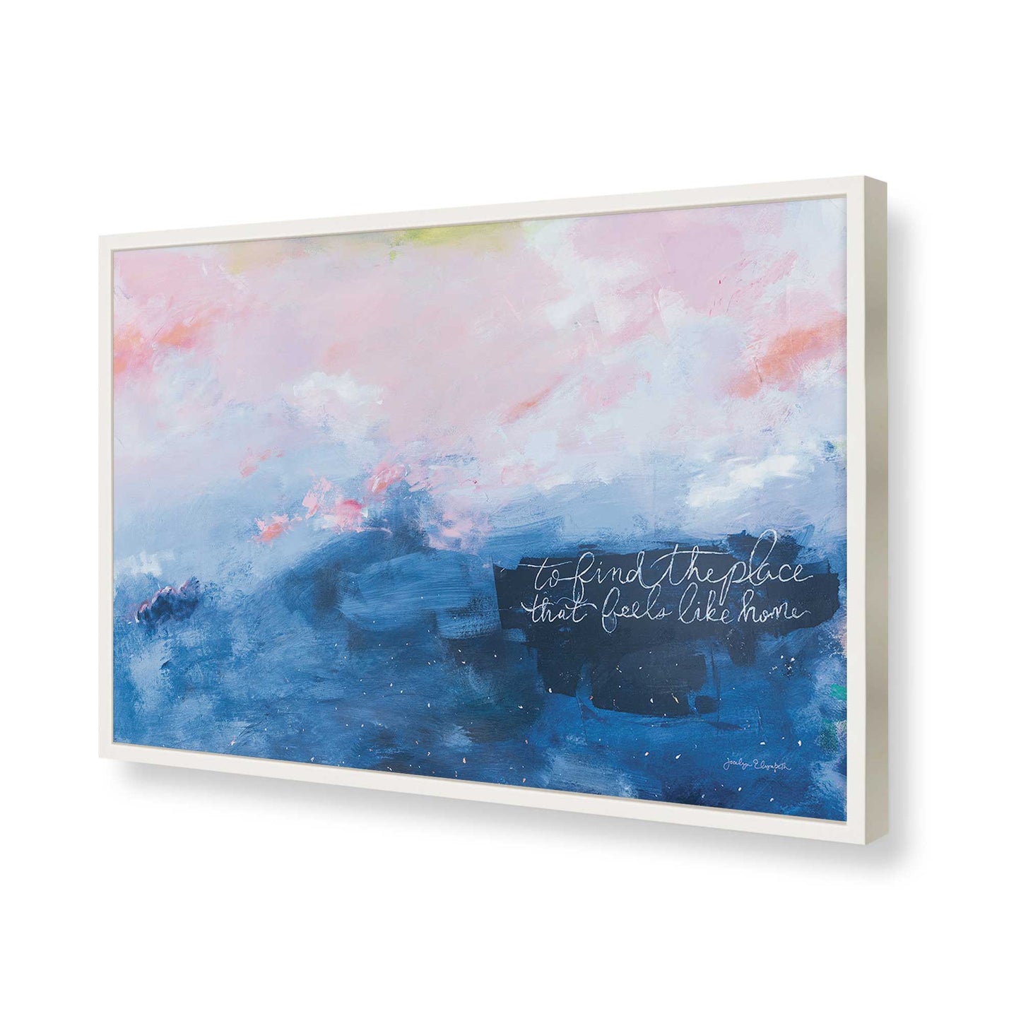 [Color:Opaque White], Picture of art in a Opaque White frame of the corner