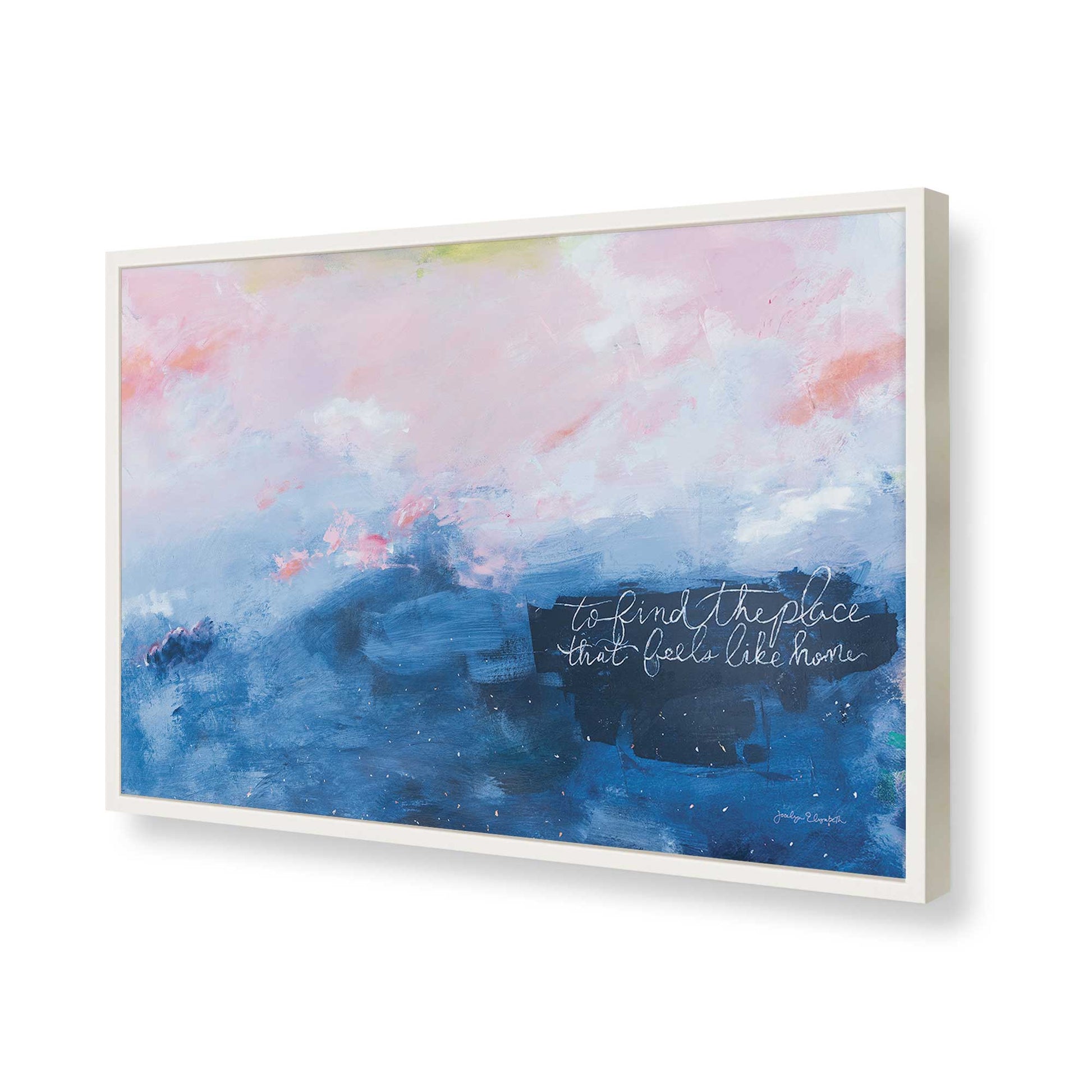 [Color:Opaque White], Picture of art in a Opaque White frame of the corner