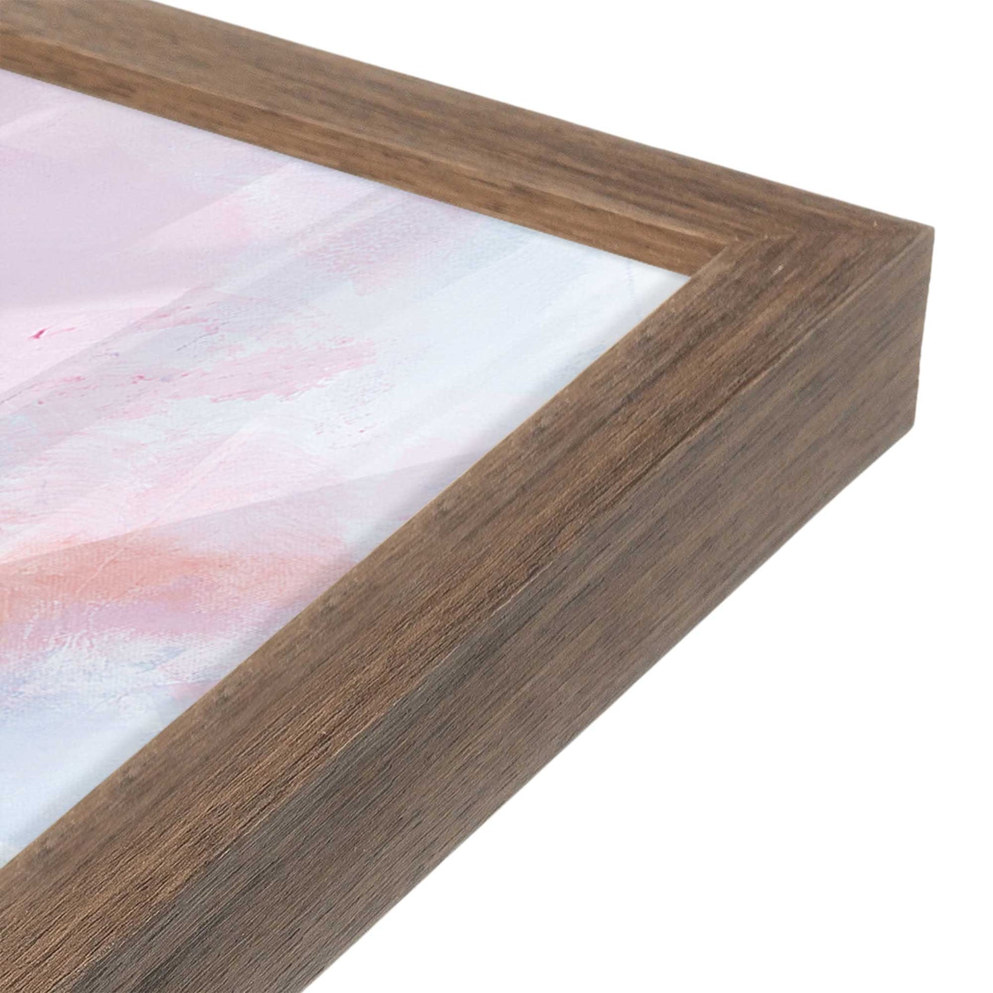 [Color:Walnut], Picture of art in a Walnut frame at an angle