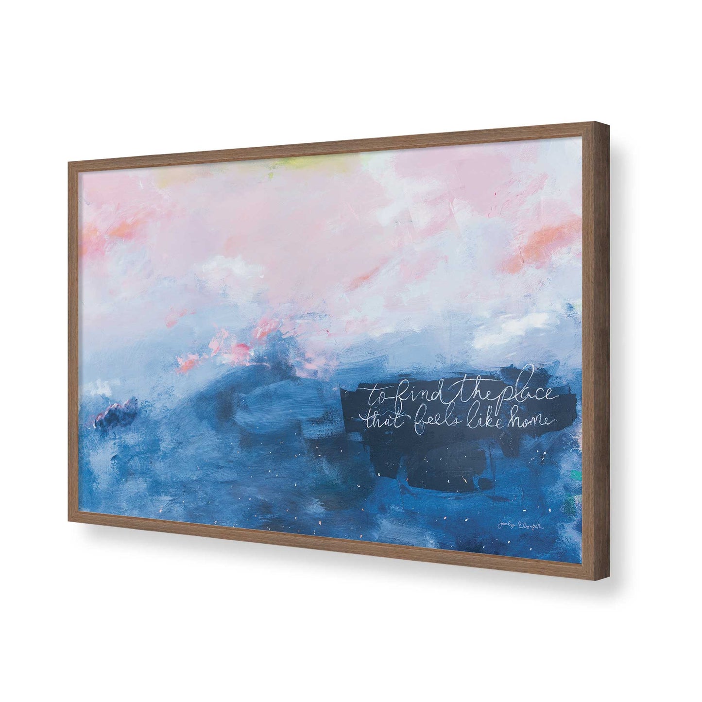 [Color:Walnut], Picture of art in a Walnut frame of the corner