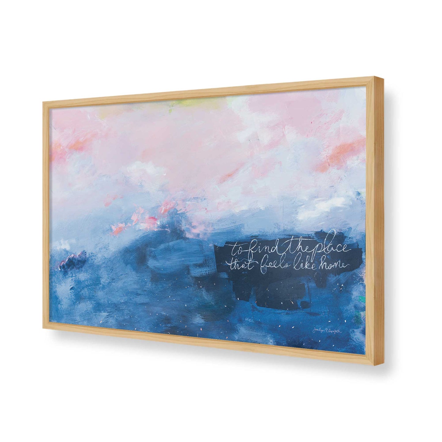 [Color:American Maple], Picture of art in a American Maple frame of the corner
