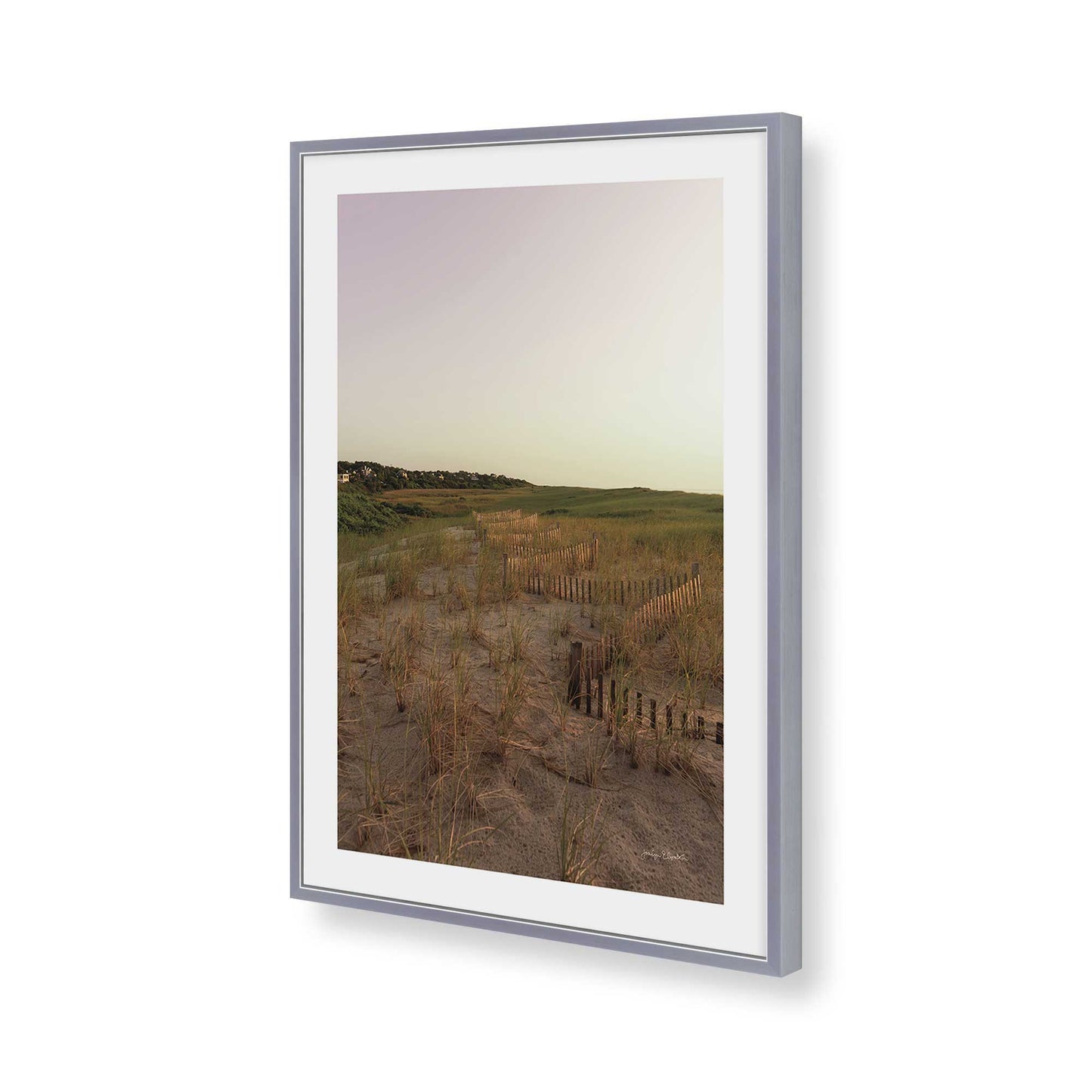 [Color:Polished Chrome], Picture of art in a Polished Chrome frame of the corner