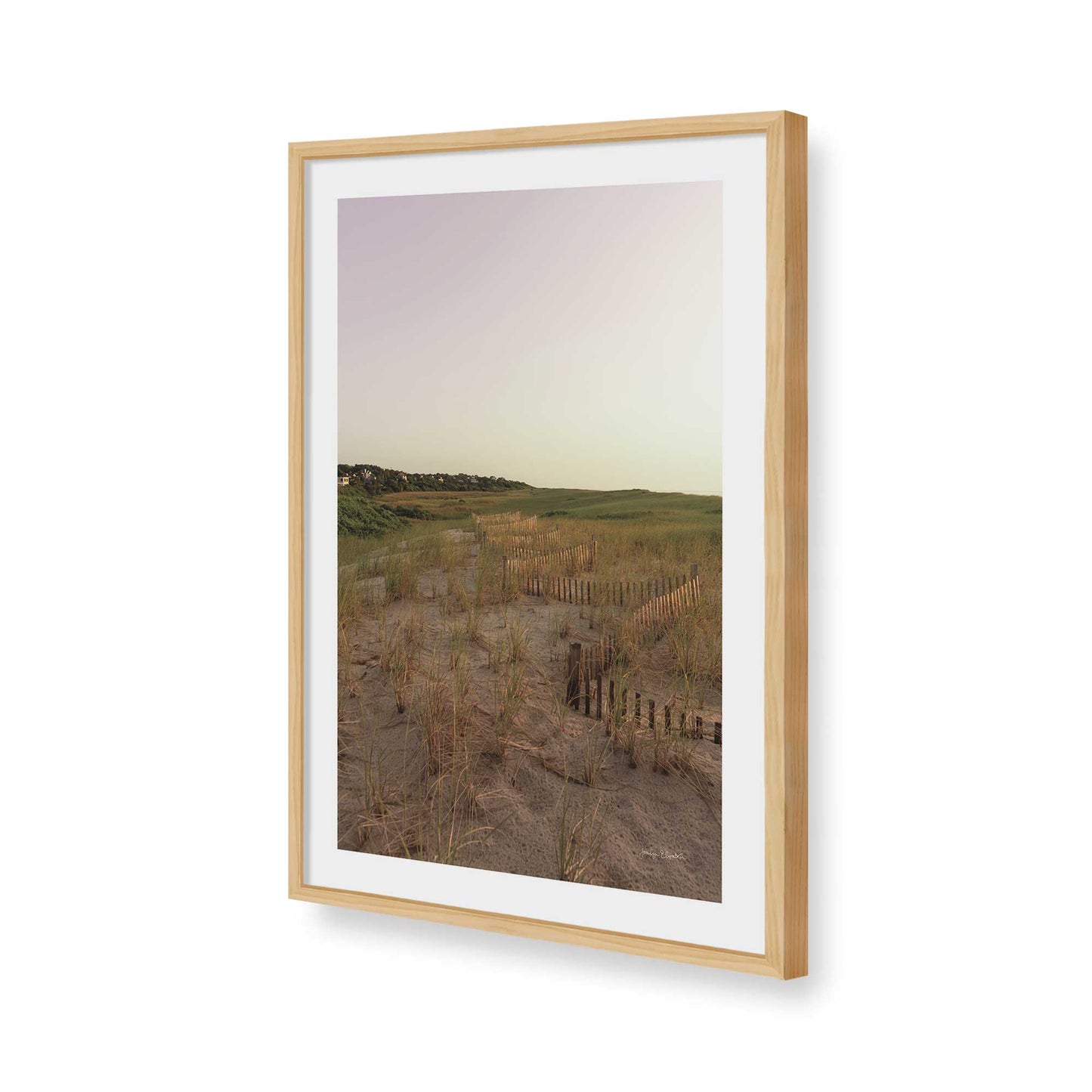 [Color:American Maple], Picture of art in a American Maple frame of the corner
