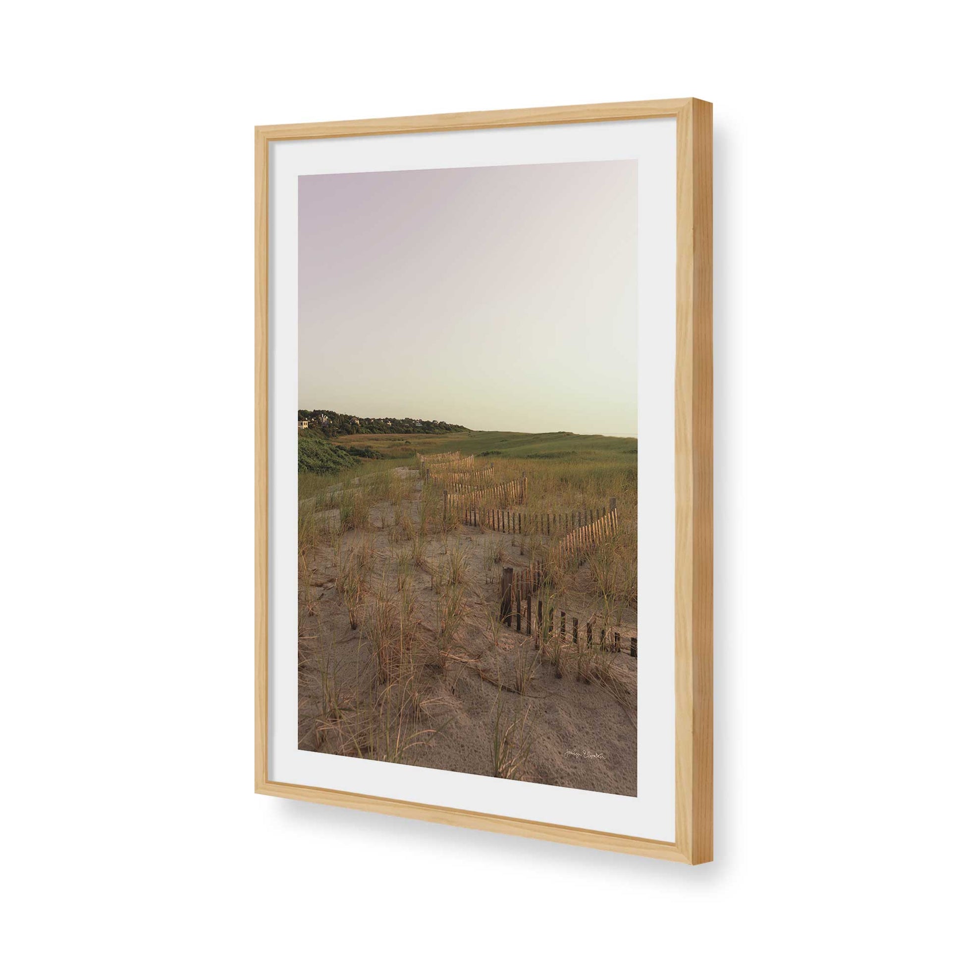 [Color:American Maple], Picture of art in a American Maple frame of the corner