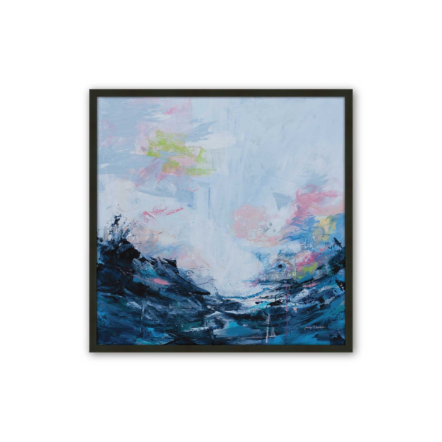 [Color:Satin Black], Picture of art in a Satin Black frame