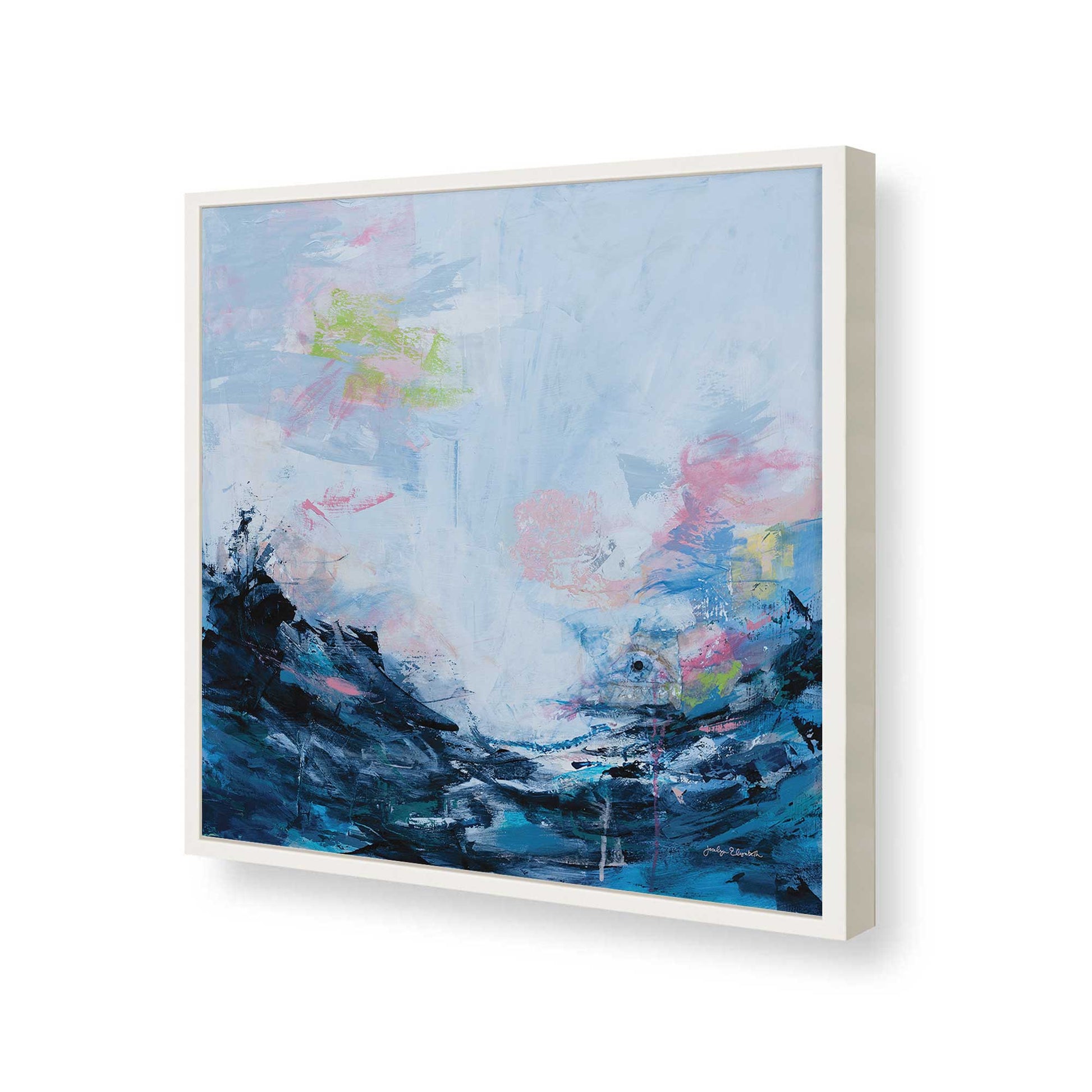 [Color:Opaque White], Picture of art in a Opaque White frame of the corner