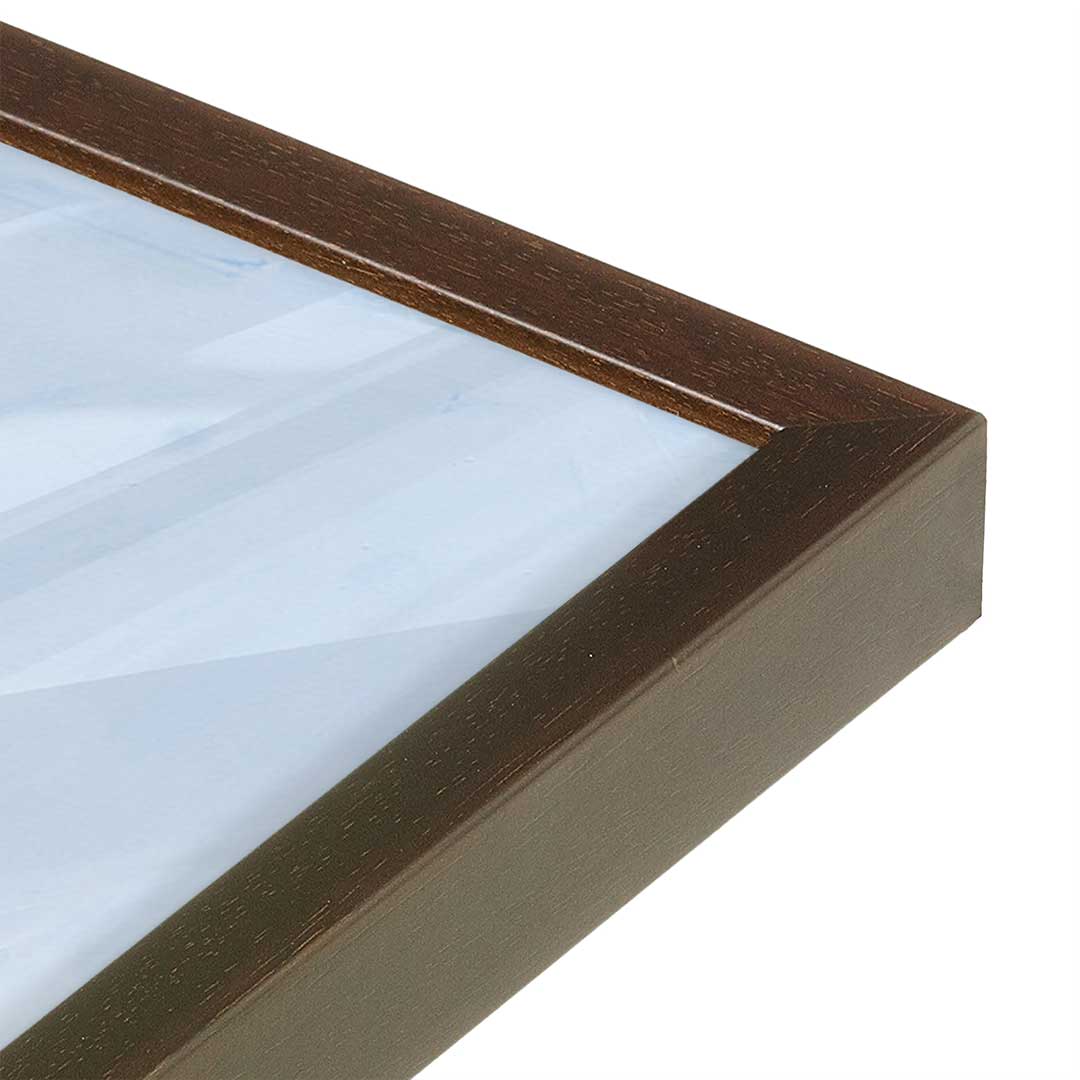[Color:Espresso], Picture of art in a Espresso frame at an angle